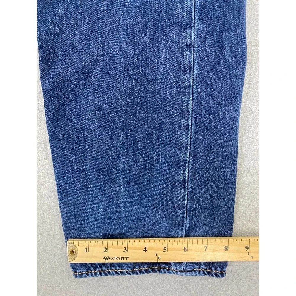 Levis 501 Jeans Mens 36x36 (34x33.5)‎ Blue Denim Straight Button Premium Big E